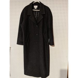 Dark Gray/Black Worthington Long Wool Coat  20W